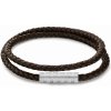 Calvin Klein Módny pánsky kožený náramok Braided 35000094