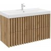 Kúpeľňová skrinka s umývadlom SAT Delano 100x56x46 cm dub mat DELANO100ZDUM