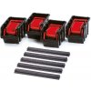 Prosperplast SETTRUCK s lištou na stenu 580 x 230 x 130 mm (16 boxov + 5 líšt)
