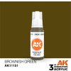 AK Interactive akrylová barva brownish green 17 ml