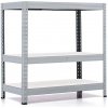 Policový regál Trestles RH 900x1000x450, nosnosť 1050 kg, 3 police bílé Farba: sivá