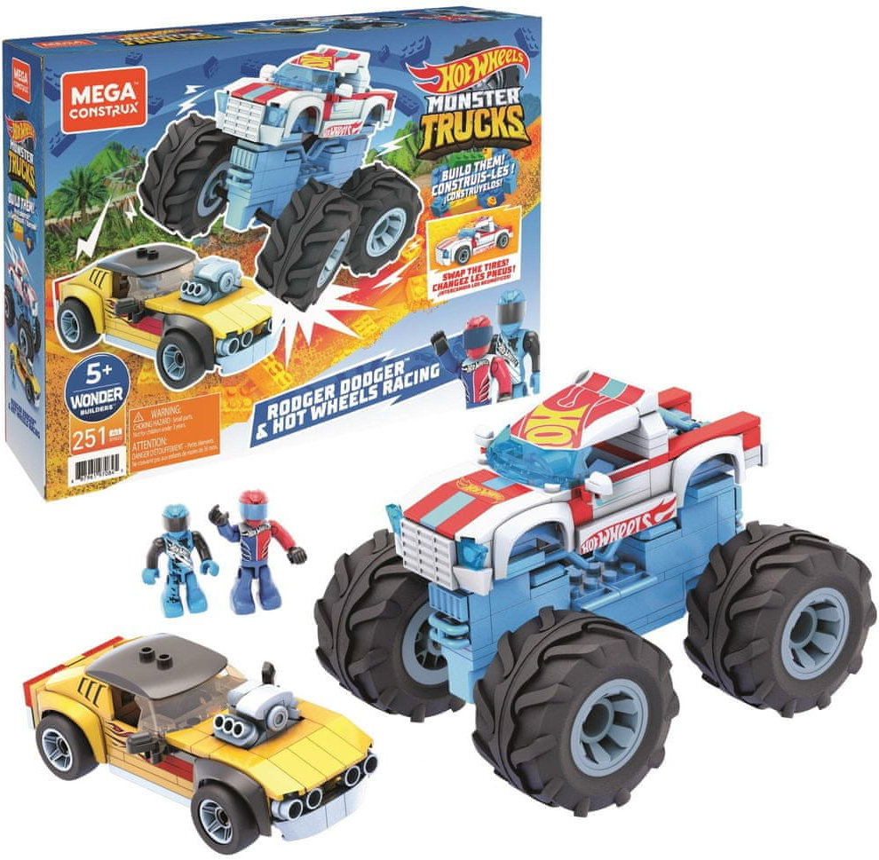 Hot Wheels Mega Construx Rodger Dodger s závodění