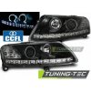 Tuning-tec PREDNÉ SVETLOMETY ANJELSKÉ OČI LED ČIERNA pasujú na AUDI A6 C6 04.04-08