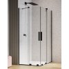 SANSWISS AMALIA D35SE2 ATYP výška 200 - 225cm, 80 - 120cm ľavé sprchové dvere do kombinácie / kút rohový, čierna mat, sklo číre, D35SE2LSM20607