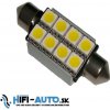 Led žiarovka 8xSMD, biela, 5050, Sulfid/ Festoon, Canbus