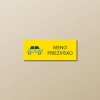 Nažehľovacie menovky na oblečenie (Kopírovat) - 1ks, Obdĺžnik 4,4 × 1,7 cm, Zelené auto, Žltá