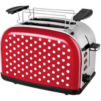 Retro Toaster - Team Kalorik TO 1045 RWD - Red with White Dots