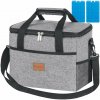 Trizand 23842 Termotaška s chladiacou vložkou na pláž, piknik, 20 l, sivá