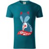 Folklór - líška samostatná - Tričko z organickej bavlny - 2XL ( Petrolejová )