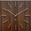 Dizajnové nástenné hodiny Future Time FT1010WE Square dark natural brown 40cm (8594186620043)