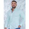 Luxusná elastická pánska košeľa VSB2405 mentolová, ZVOĽTE VEĽKOSŤ OBLEČENIA L