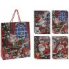 Vianočná darčeková taška, 26x32x10cm, veľkosť L, rôzne vianočné motívy