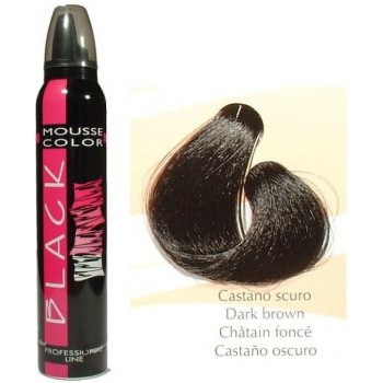 Black Color Mousse farebné penové tužidlo Dark Brown - tmavo hnedé 200 ml