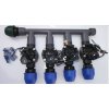 Sestava 4x Rain Bird 100 HV + manifold + 5 x BVS 1 (Kompletní sestava ventil Rain Bird 4x 100 HV 24V + manifold + 5 x BVS1)