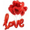 Sada balónov srdce s nápisom Love Deň sv. Valentína, 9 ks