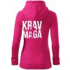 Nápis Krav Maga - Mikina dámska trendy zipper s kapucňou - S ( Purpurová )