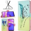 Peňaženkové kožené puzdro Colored Drawing Pattern na Motorola Moto E20 / E30 / E40 - Feather