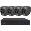 Securia Pro IP kamerový systém NVR4CHV8S-B DOME smart, čierny Nahrávanie: 4TB disk