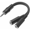 Stagg YC-0,1/1J2JFH, redukce 1x Jack 3,5 mm samec – 2x Jack 3,5 mm samice
