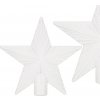 Hviezda na stromček 21 cm trblietavá biela, vianočná ozdoba