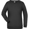 James & Nicholson Mikina JN 793 raglánová, dámská COT02079300201-black S Černá