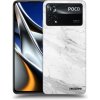 Picasee silikónový čierny obal pre Xiaomi Poco M4 Pro - White marble