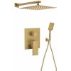 Sapho CUBEMIX podomietkový sprchový set s pákovou batériou, 2 výstupy, vyústenie, zlato mat CM042GB-01