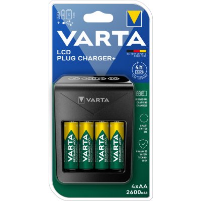 VARTA LCD Plug Charger + 4x AA 2600 mAh 57687101461