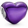 PANDORA prívesok Metalické fialové srdce