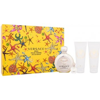 Versace Eros Pour Femme EDP 100 ml + telové mlieko 100 ml + sprchový gél 100 ml + kabelka darčeková sada