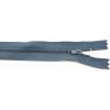 Nedeliteľný jemný plastový špirálový zips (veľkosť číslo 3) rôzne farby - dĺžka 12 cm - 60 cm 30 cm tmavá šedá