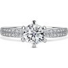 Florence Side Stones | Zásnubný prsteň so stredovým kameňom 0.700ct, biele zlato, s diamantmi 46