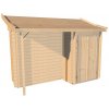 Weka Prístavbová skriňa s prístreškom, prírodná, 85 x 330 x 210 cm