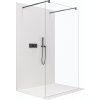 CERANO - Sprchová zástena Walk-in Onyx Duo Ľ/P - 10 mm - guľatá vzpera - čierna matná, transparentné sklo - 140x200 cm