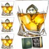 Prémiové whisky poháre 340 ml - 4 dielna sada v luxusnej darčekovej krabici