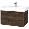 Dreja Kúpeľňová skrinka BONO SZZ 70 (umývadlo Q) - D25 Teak / Úchytka T34 / D25 Teak