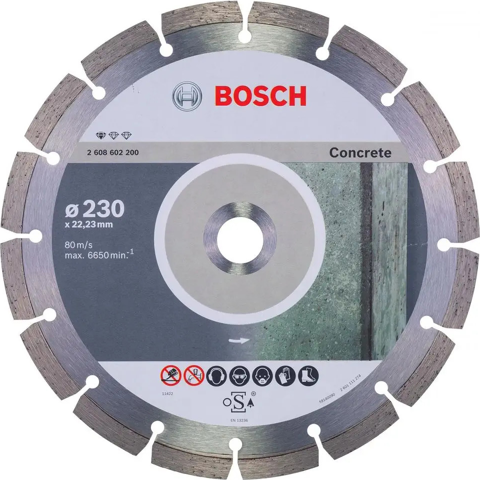 Bosch diamantový deliaci kotúč Standard for Concrete 230 × 22,23 × 2,3 × 10 mm