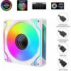 1stCOOL AURA EVO Mirror ARGB PWM ventilátor 12cm biely F12-AURA-EVO-W1