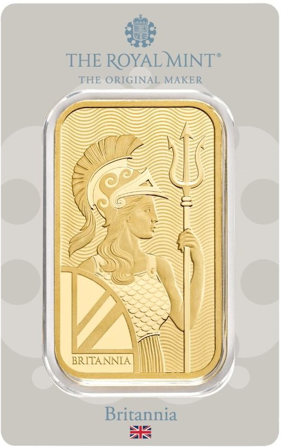 The Royal Mint Britannia zlatý zliatok 100 g