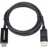 OEM PremiumCord DisplayPort 1.2 na HDMI 2.0 kábel pre rozlíšenie 4Kx2K@60Hz, 2m kportadk04-02