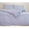 Bavlnená posteľná bielizeň 200x220 - Pruhy modré