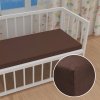 Detské jersey napínacie prestieradlo do postieľky JR-026 Čokoládovo hnedé 70 x 140 x 10 cm - do postieľky