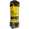 Lano polypropylénové, 24-vlákien, čierna so žltou 12mm/10m