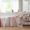 Bavlnená posteľná bielizeň Marlow s geometrickým vzorom sivá/červená 240