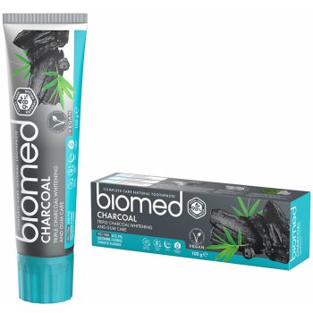 Biomed Zubní pasta Charcoal s přírodním černým uhlím 100 g