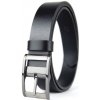 Kožený opasok FREEDOM, šírka 3.3cm, Slovenská výroba - Čierna