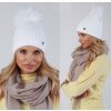 Fashionweek Dámska zimná čiapka s brmbolcom ZIZI34 / V14 Biela