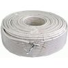 Kvalitný koaxiálny kábel biely RG6 -75 Ohm, balenie 100m kotúč