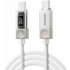 ESSAGER Crystal Clear opletený nabíjací a dátový kábel - USB-C na Lightning - 1 m - biely - možnosť vrátiť tovar ZADARMO do 30tich dní