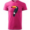 Tukan kreslený - Klasické pánske tričko vyššej gramáže - 4XL ( Purpurová )